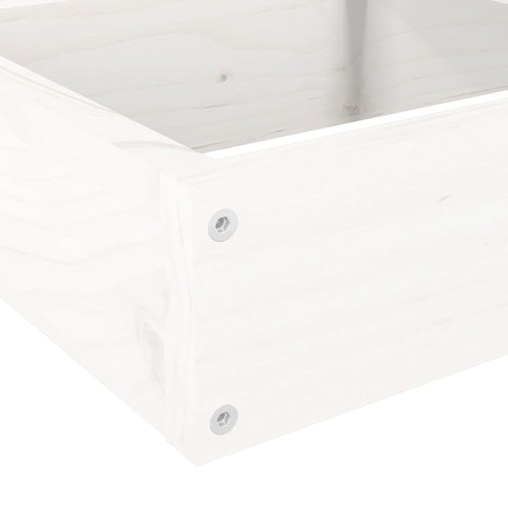 Odlingslåda 4 Nivåer 106X104,5X36 Cm Vit Massiv Furu