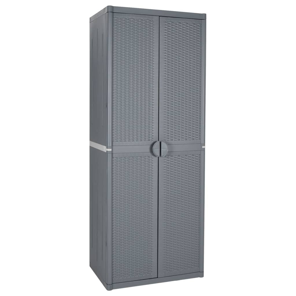 Förvaringsskåp För Trädgården 65X45X172 Cm Pp Trälook