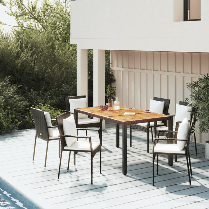 Matgrupp För Trädgården Med Dynor 5 Delar Konstrottning