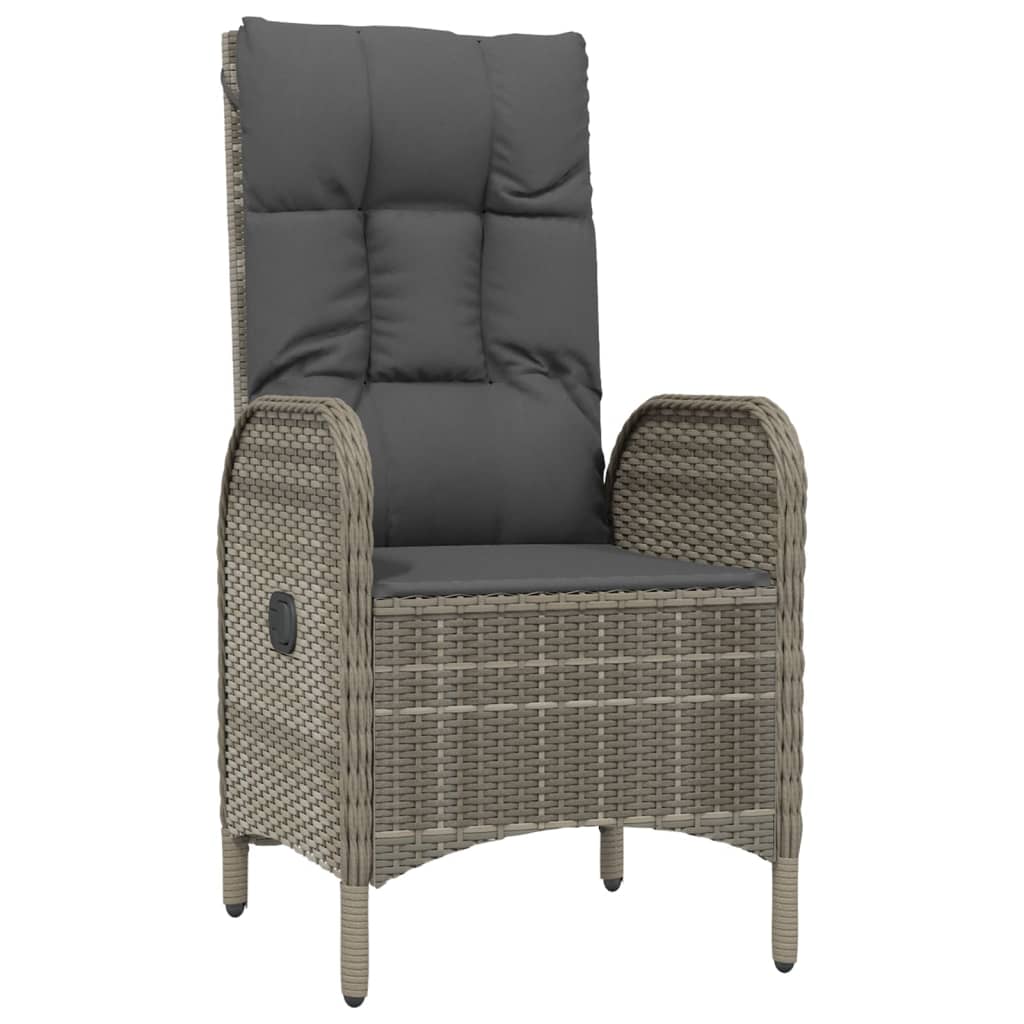 Matgrupp För Trädgården Dynor 5 Delar Svart&amp; Konstrottning
