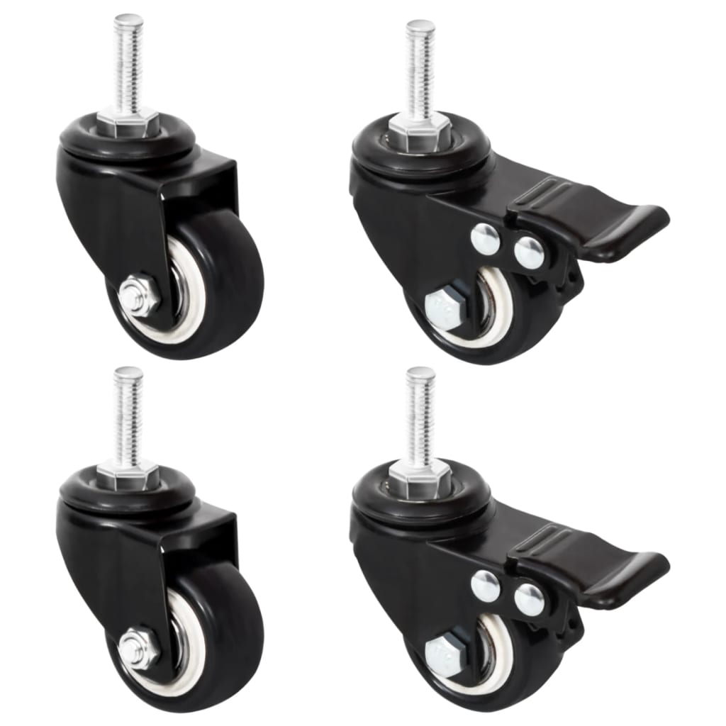 Hjul Till Odlingslåda 4 St Svart 8X3,5X8 Cm Järn