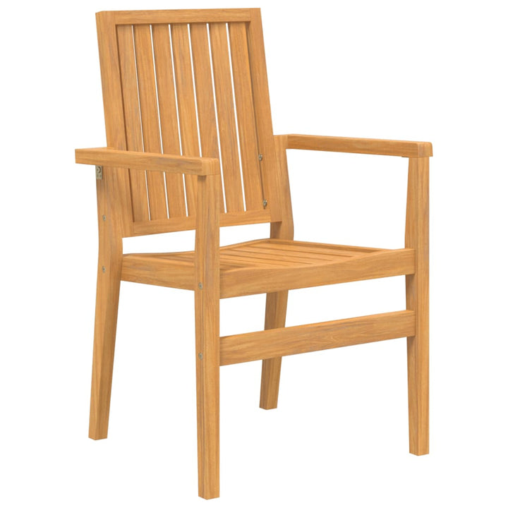 Stapelbara Trädgårdsstolar 2 St 56,5X57,5X91 Cm Massiv Teak