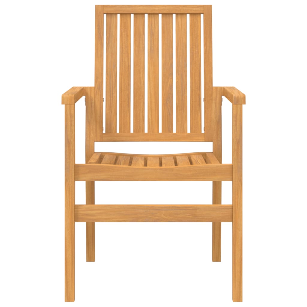 Stapelbara Trädgårdsstolar 2 St 56,5X57,5X91 Cm Massiv Teak