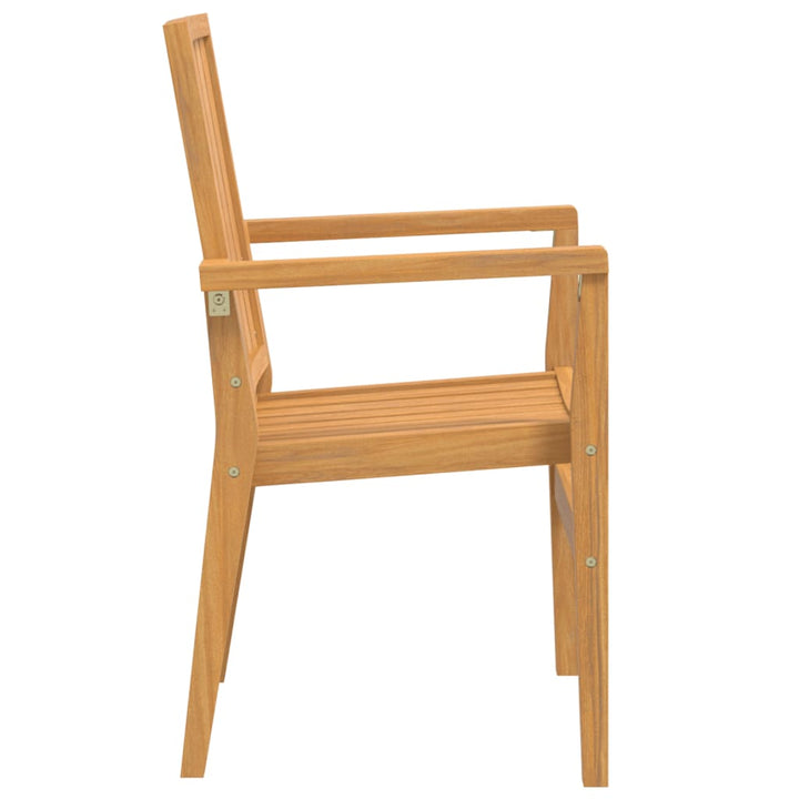 Stapelbara Trädgårdsstolar 2 St 56,5X57,5X91 Cm Massiv Teak
