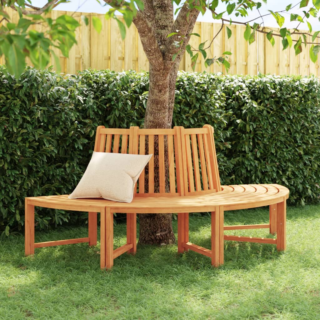 Trädbänk Halvrund Ø160 Cm Massiv Teak