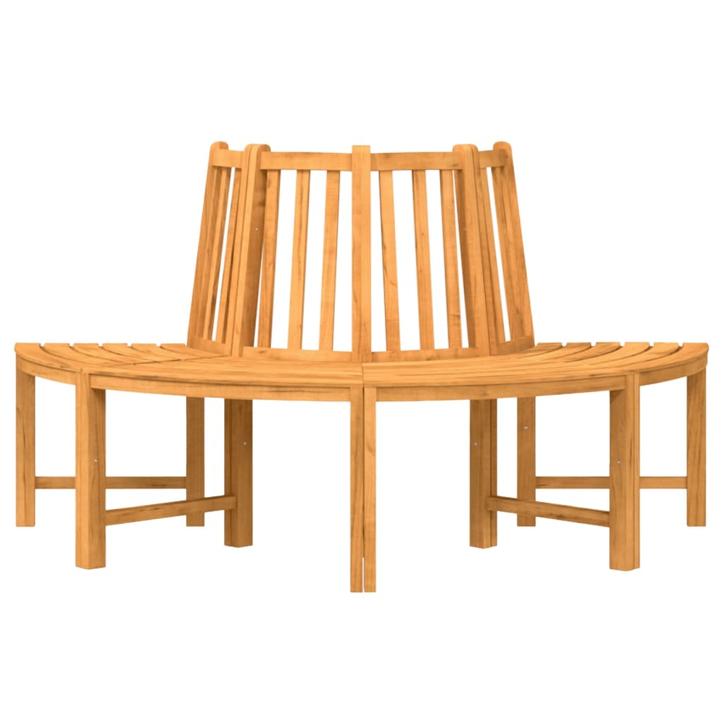 Trädbänk Halvrund Ø160 Cm Massiv Teak