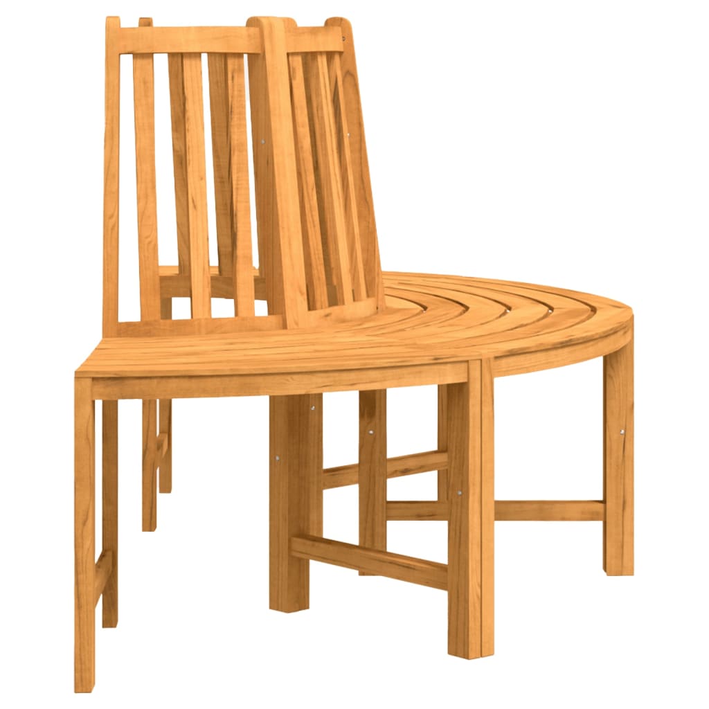 Trädbänk Halvrund Ø160 Cm Massiv Teak
