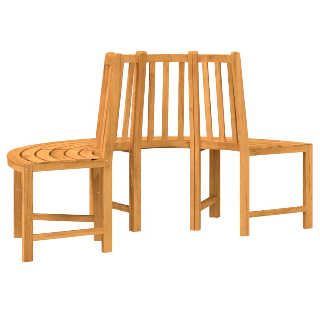 Trädbänk Halvrund Ø160 Cm Massiv Teak