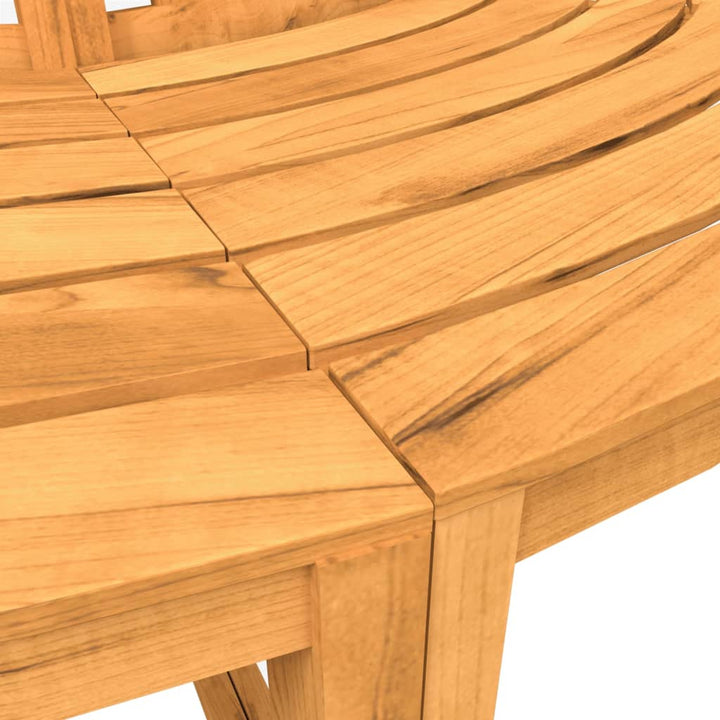 Trädbänk Halvrund Ø160 Cm Massiv Teak