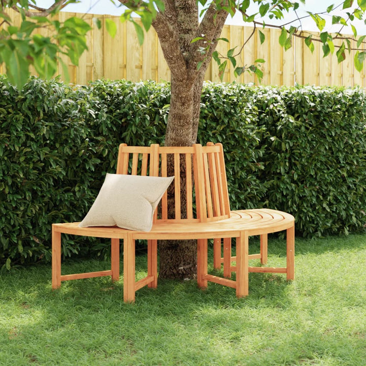 Trädbänk Halvrund Ø160 Cm Massiv Teak