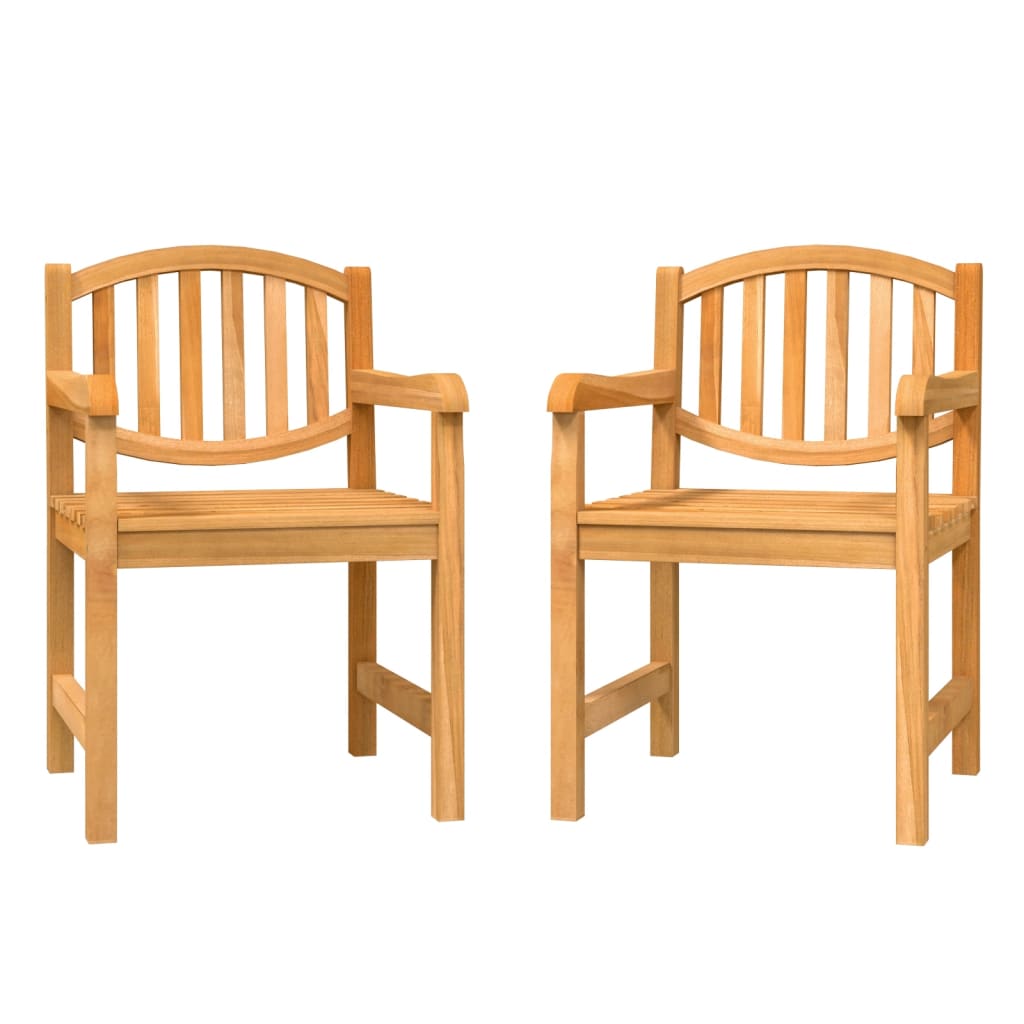 Trädgårdsstolar 2 St 58X59X88 Cm Massiv Teak
