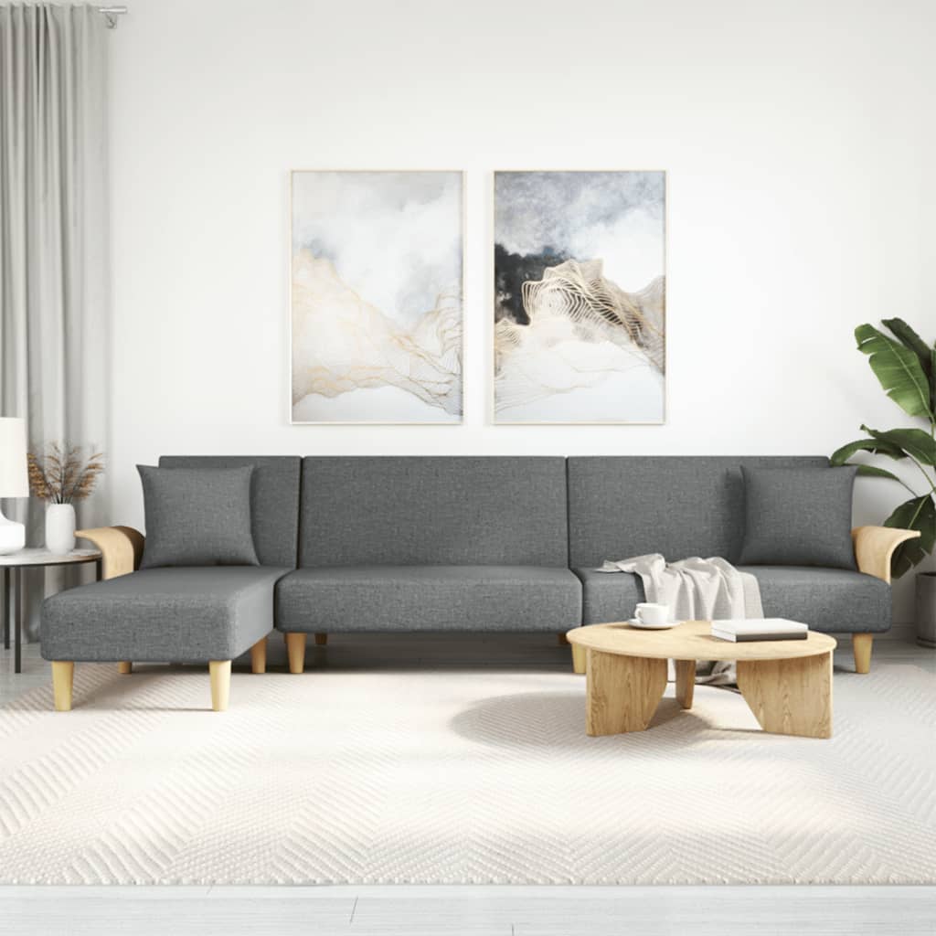 L-Formad Bäddsoffa 279X140X70 Cm Tyg