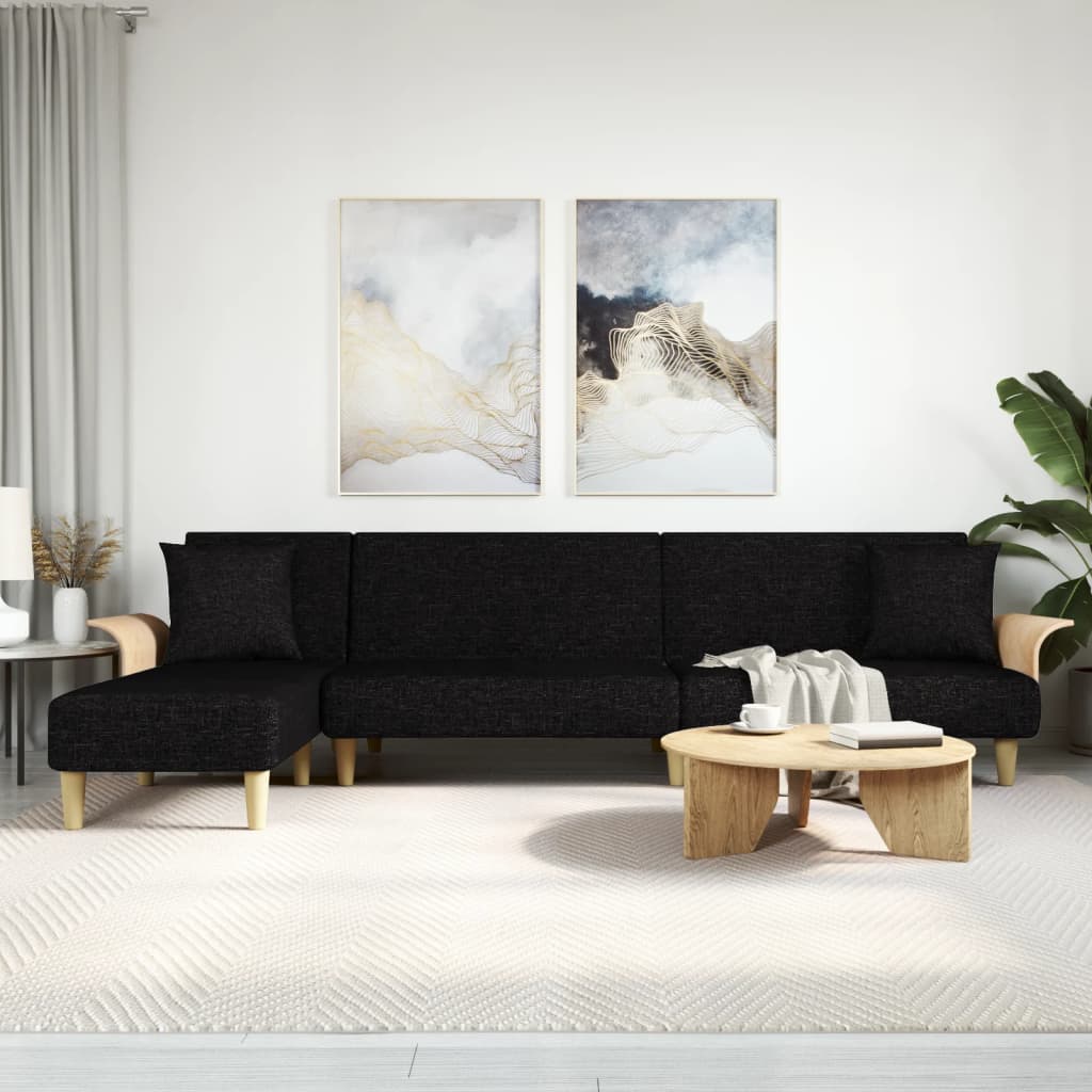 L-Formad Bäddsoffa 279X140X70 Cm Tyg