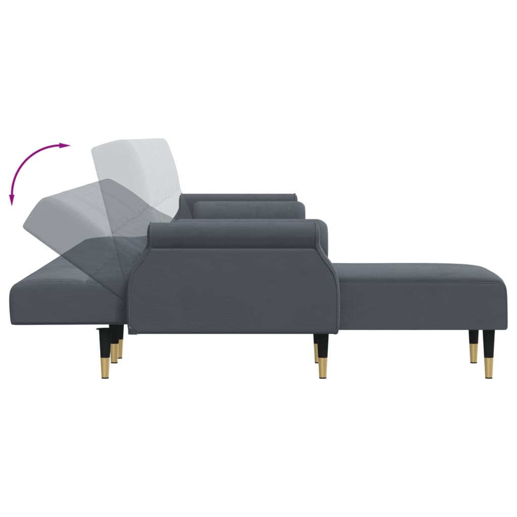 L-Formad Soffa 271X140X70 Cm Sammet