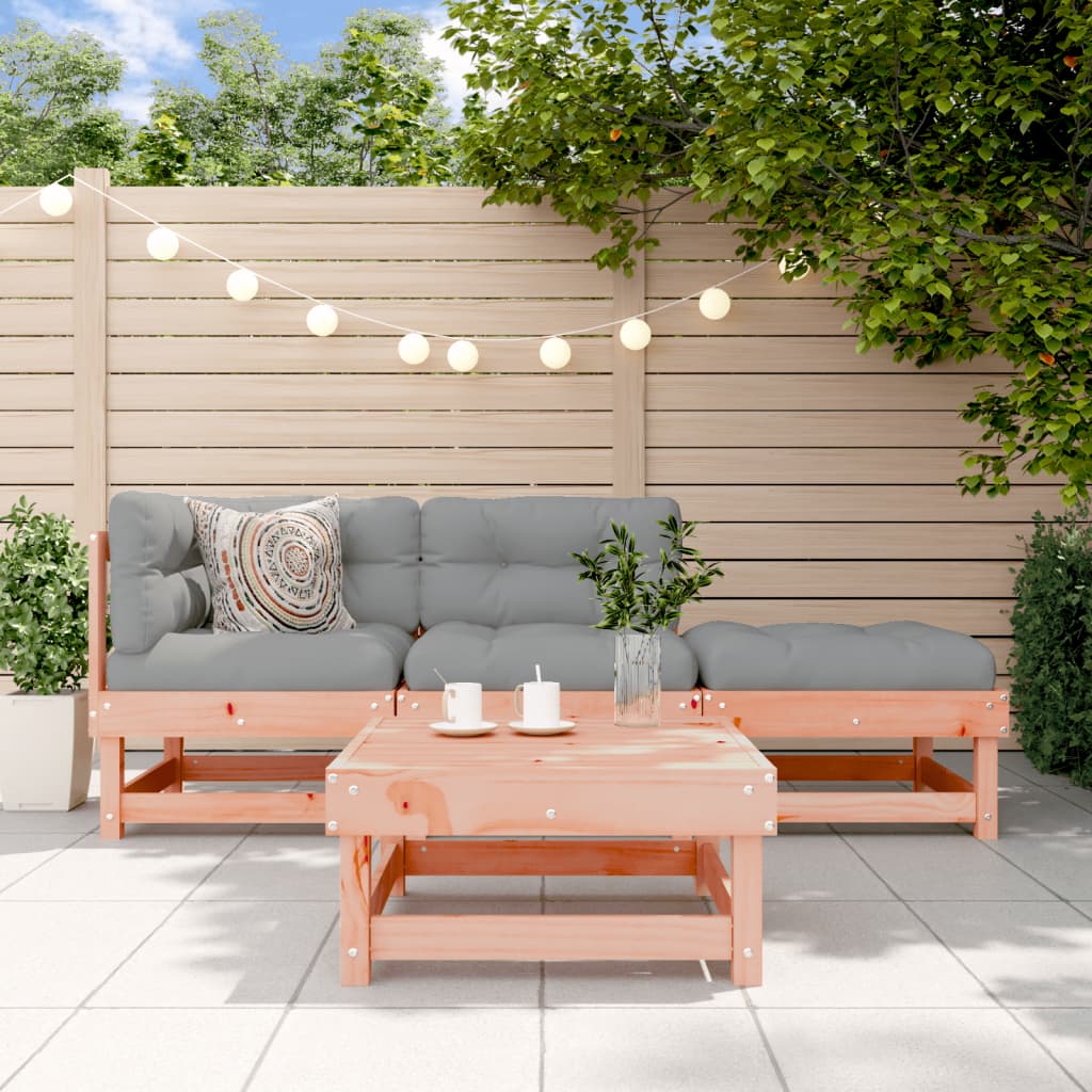 Loungegrupp För Trädgården 4 Delar Massiv Douglasgran