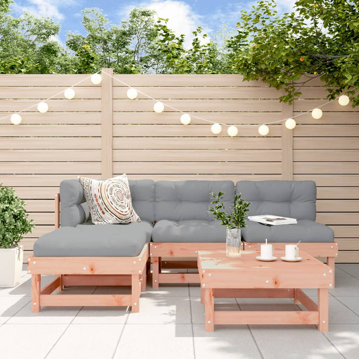 Loungegrupp För Trädgården 5 Delar Massiv Furu