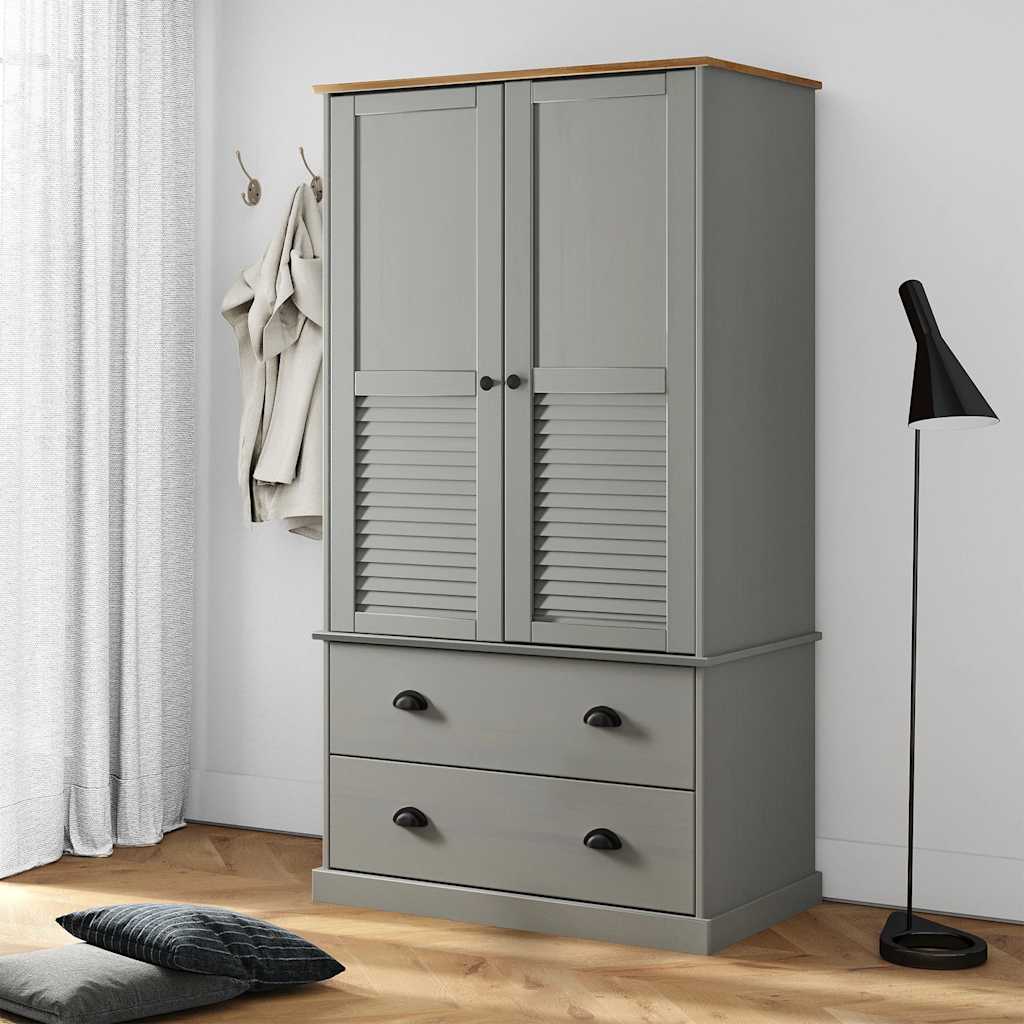 Klädskåp Vigo 90X55X170 Cm Massiv Furu