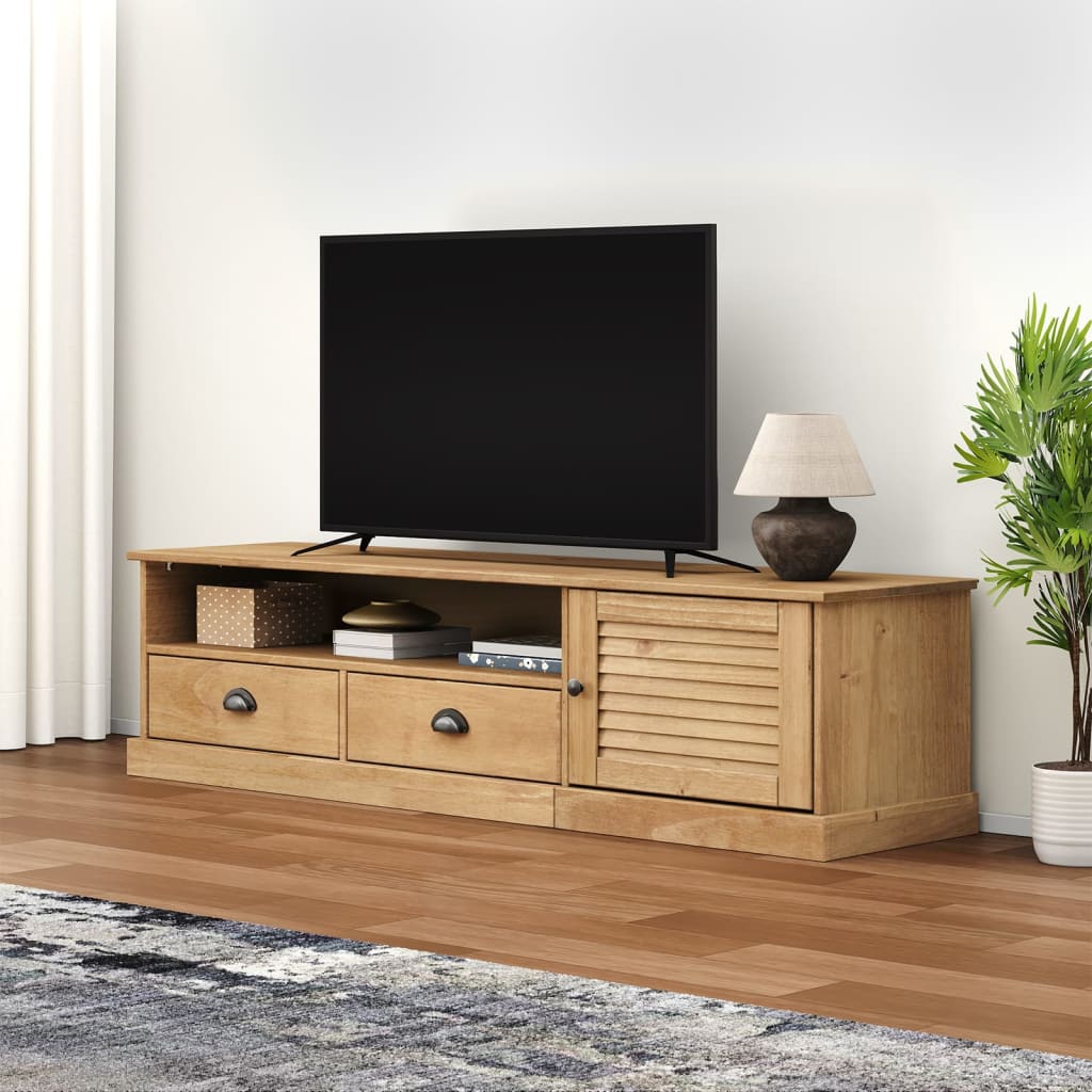 Tv-Bänk Vigo 156X40X40 Cm Massiv Furu