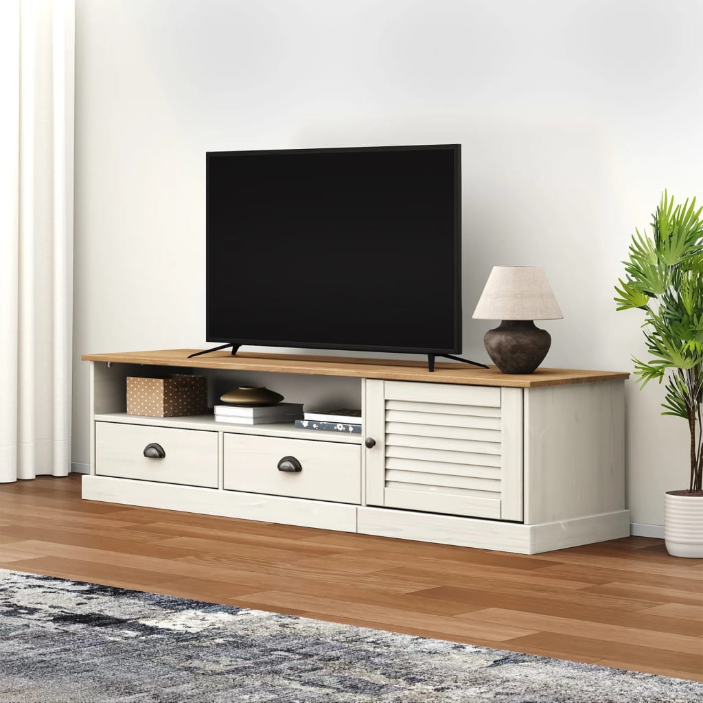 Tv-Bänk Vigo 156X40X40 Cm Massiv Furu