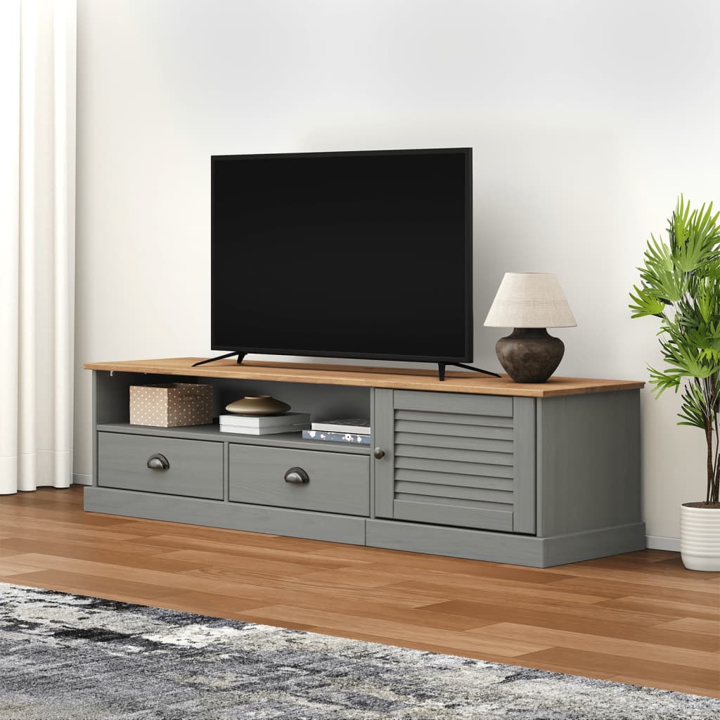 Tv-Bänk Vigo 156X40X40 Cm Massiv Furu