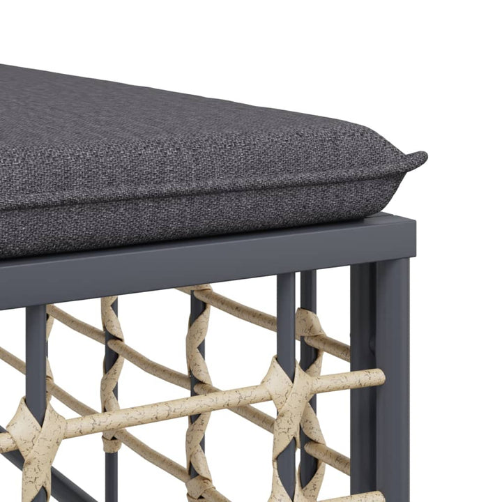 Loungegrupp 6 Delar Med Dynor Antracit Konstrotting