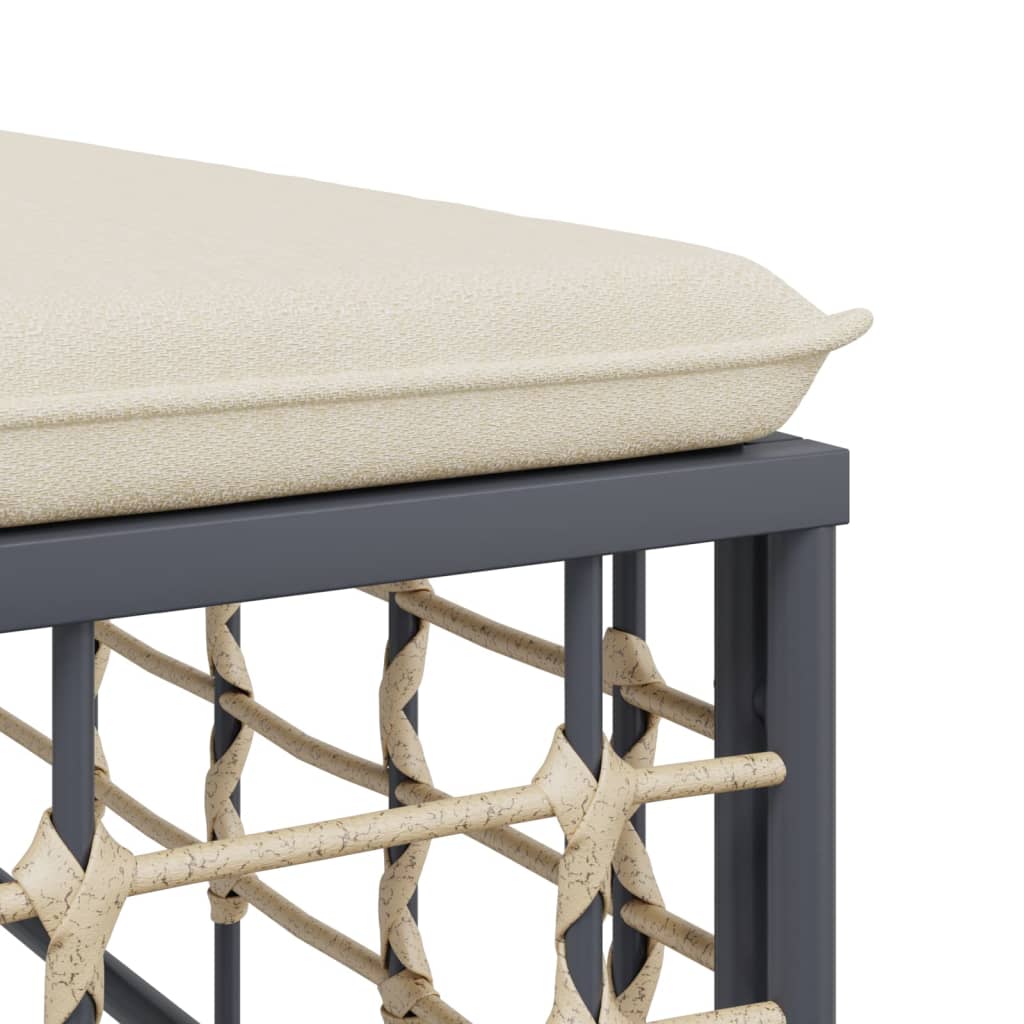 Loungegrupp 6 Delar Med Dynor Antracit Konstrotting