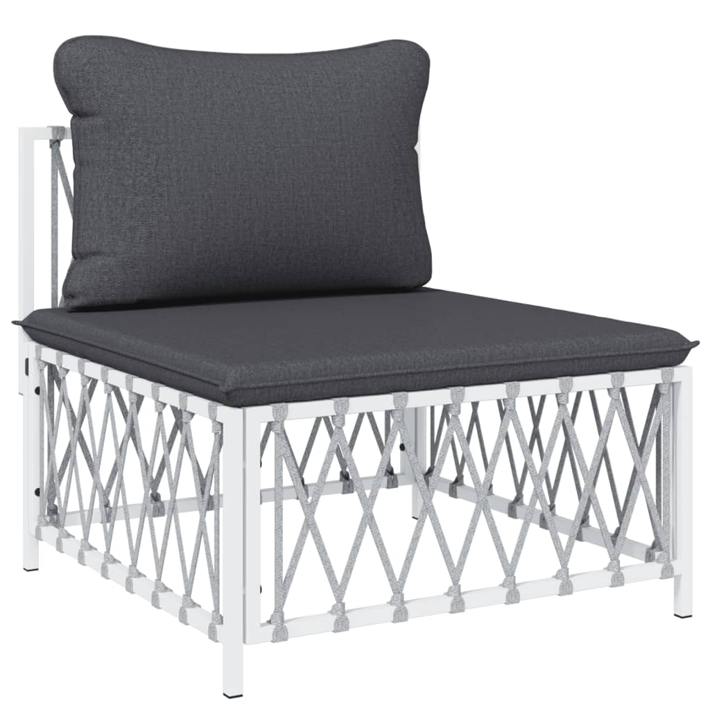 Loungegrupp 4 Delar Med Dynor Stål