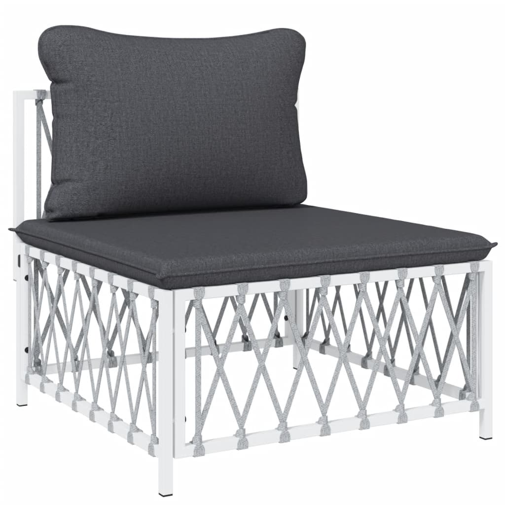 Loungegrupp 9 Delar Med Dynor Stål