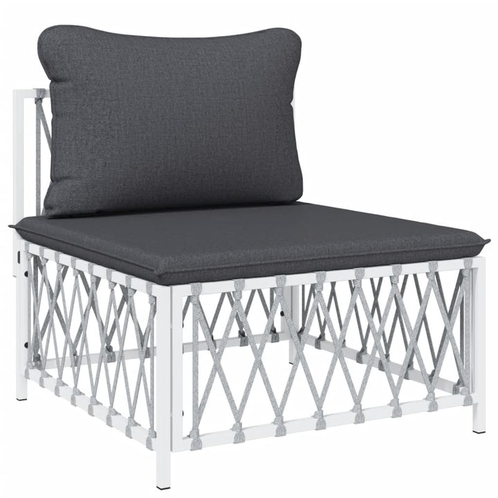 Loungegrupp 9 Delar Med Dynor Stål