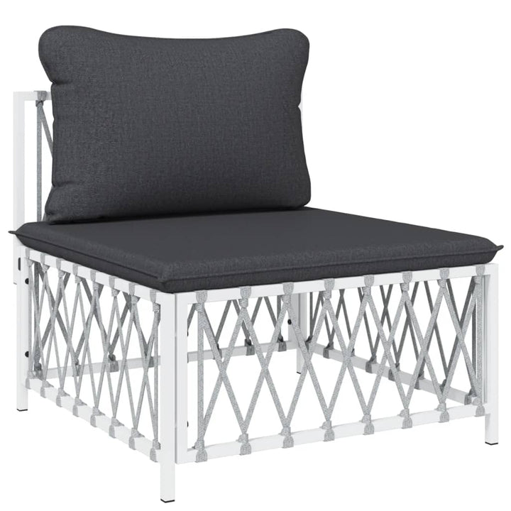 Loungegrupp 8 Delar Med Dynor Stål