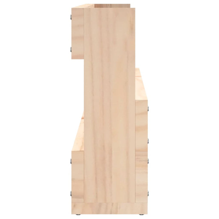 Väggmonterade Skoställ 2 St 110X9X23 Cm Massivt Furu