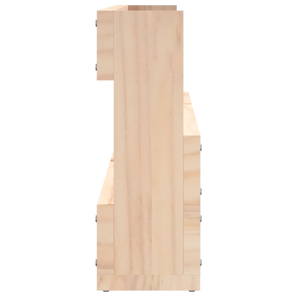 Väggmonterade Skoställ 2 St 110X9X23 Cm Massivt Furu