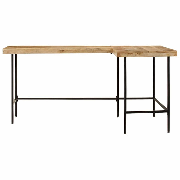 Skrivbord 165X110X77 Cm Massivt Mangoträ Och Järn