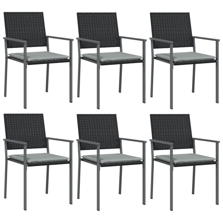 Matgrupp För Trädgården Med Dynor 7 Delar Konstrotting &amp; Stål