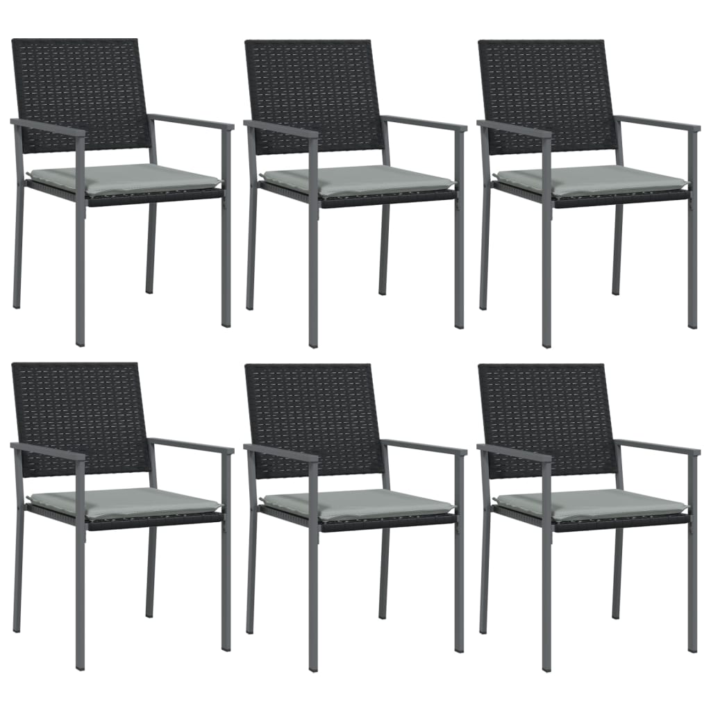 Matgrupp För Trädgården Med Dynor 7 Delar Konstrotting &amp; Stål