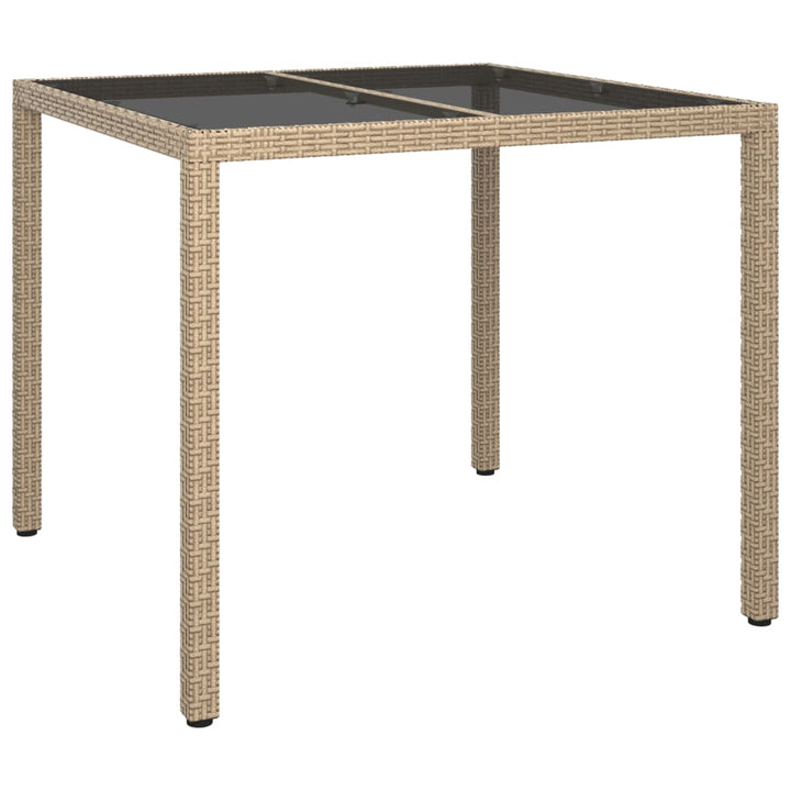 Matgrupp För Trädgården Med Dynor 5 Delar Beige Konstrotting