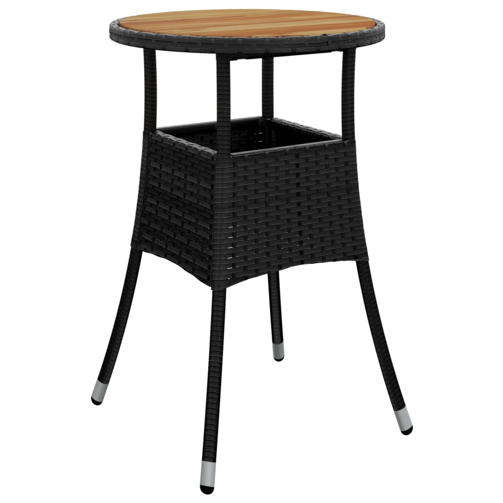 Caféset Med Dynor 3 Delar Konstrotting Svart