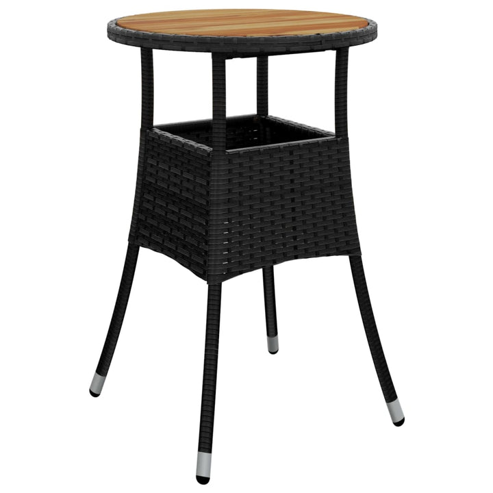 Caféset Med Dynor 3 Delar Konstrotting Svart