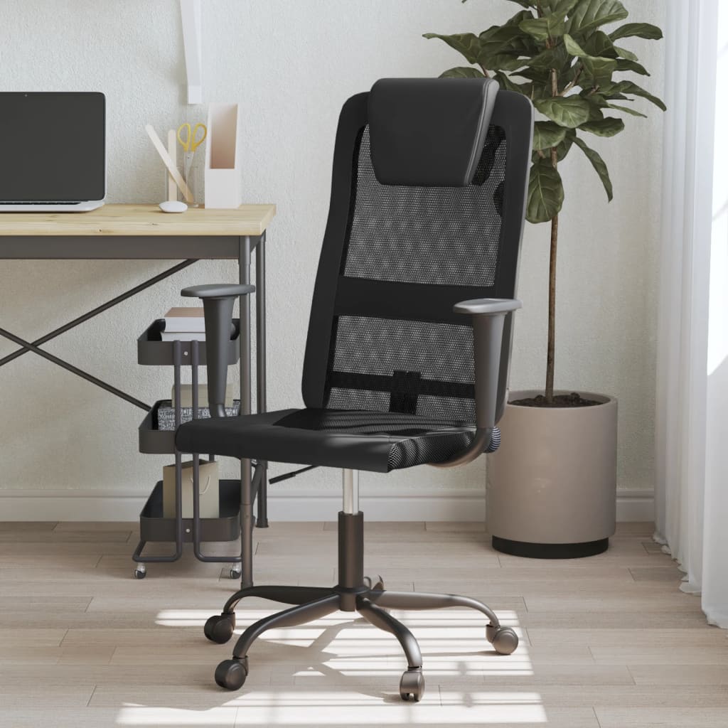 Kontorsstol Höjdjusterbar Nättyg Och Konstläder