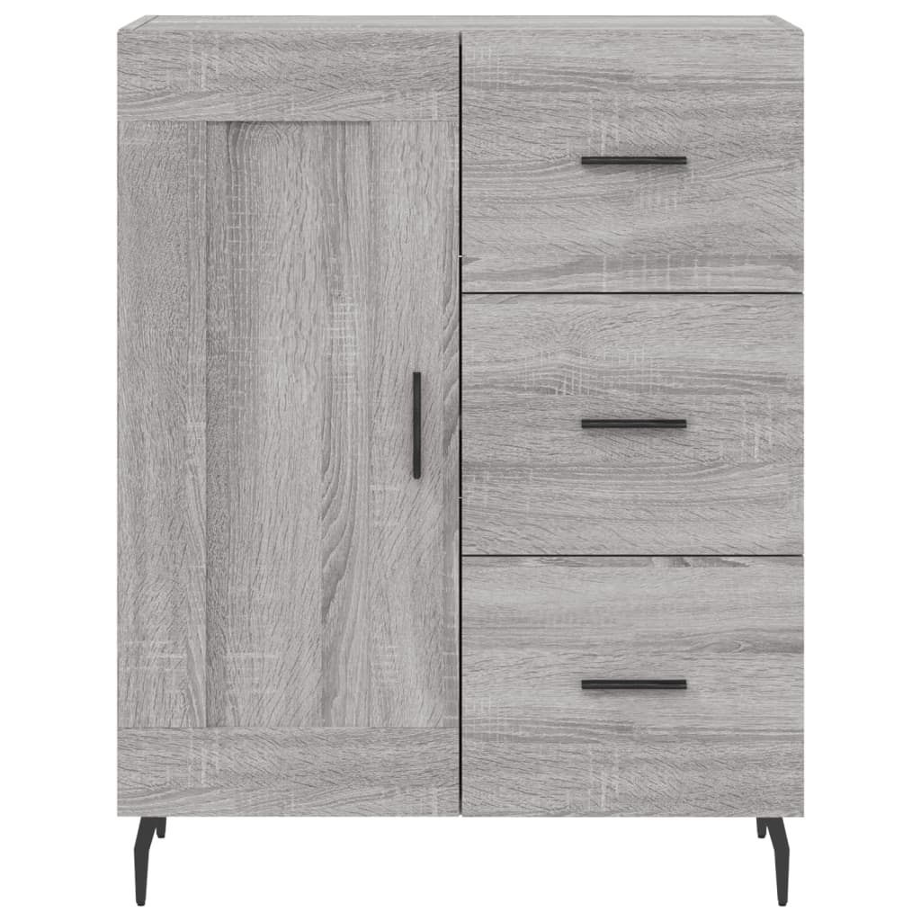 Skänk Grå Sonoma 69,5X34X90 Cm Konstruerat Trä