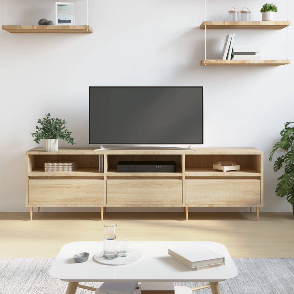 Tv-Bänk Sonoma-Ek 150X30X44,5 Cm Konstruerat Trä