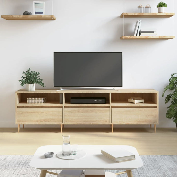Tv-Bänk Sonoma-Ek 150X30X44,5 Cm Konstruerat Trä