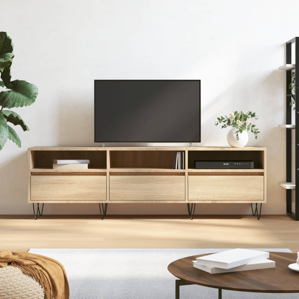 Tv-Bänk Sonoma-Ek 150X30X44,5 Cm Konstruerat Trä