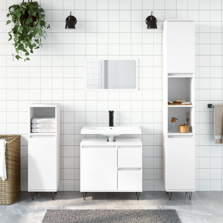 Badrumsskåp Ek 30X30X190 Cm Konstruerat Trä