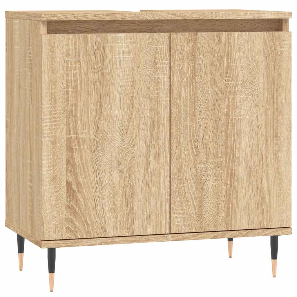 Badrumsskåp Sonoma-Ek 58X33X60 Cm Konstruerat Trä