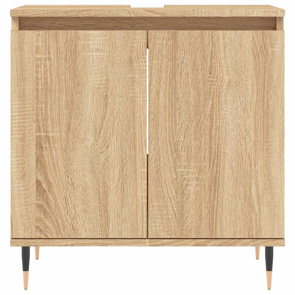 Badrumsskåp Sonoma-Ek 58X33X60 Cm Konstruerat Trä