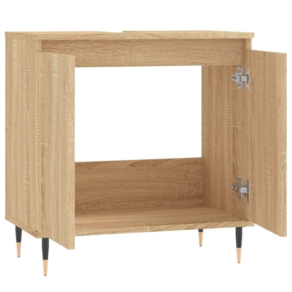 Badrumsskåp Sonoma-Ek 58X33X60 Cm Konstruerat Trä