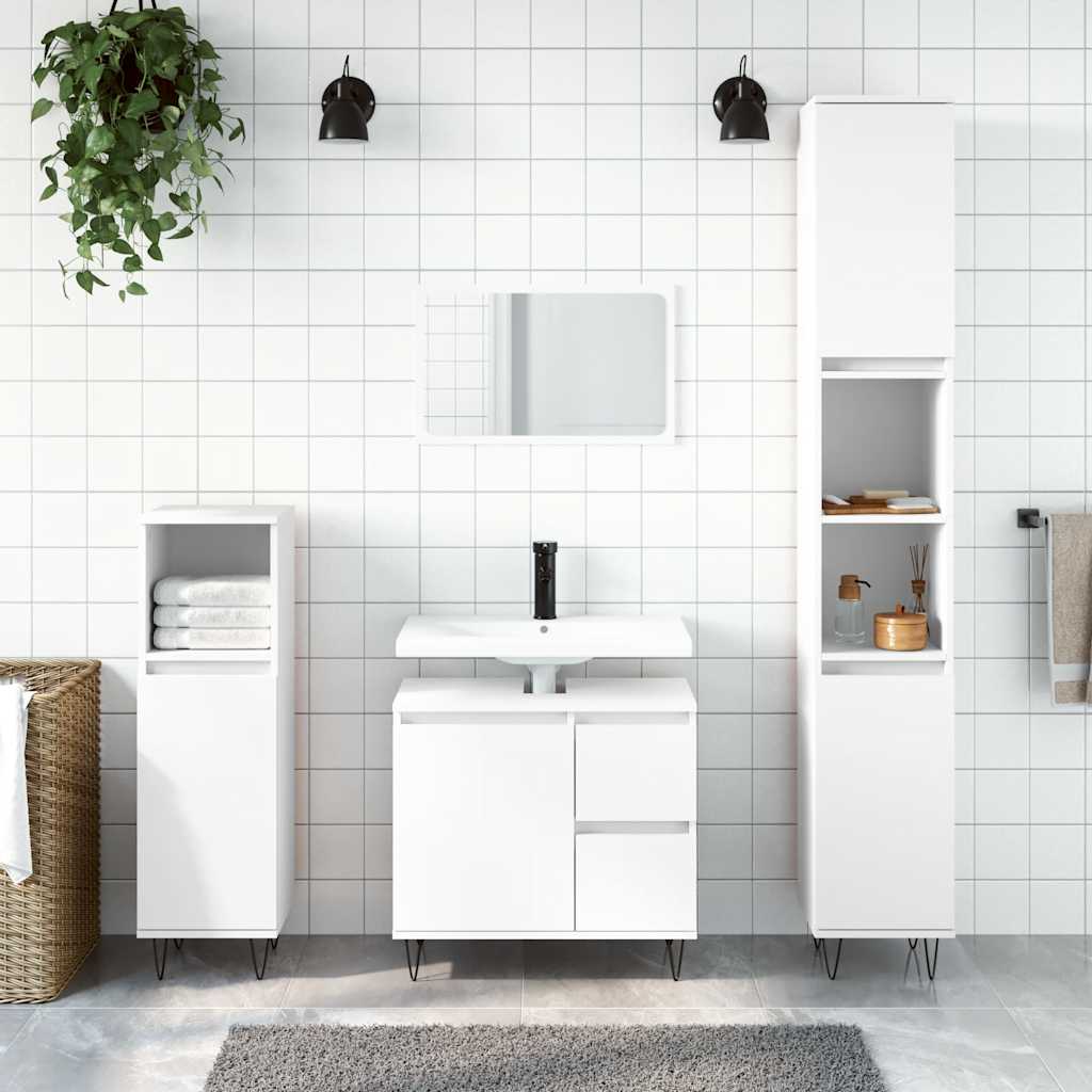 Tvättställsskåp Åldrat Trä 65X33X60 Cm Konstruerat Trä