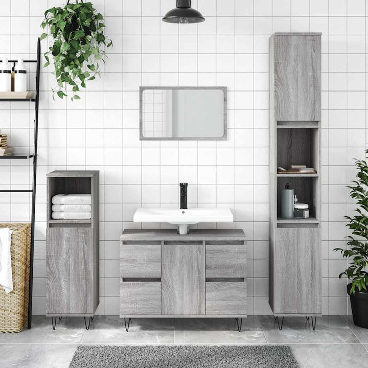 Badrumsskåp 80X33X60 Cm Konstruerat Trä