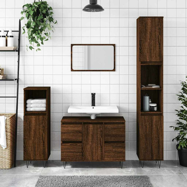 Badrumsskåp 80X33X60 Cm Konstruerat Trä